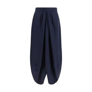 Giorgio Armani Blue Silk Long Women's Skirt